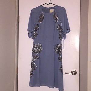 🆕 Blue ModCloth dress with silver appliqués